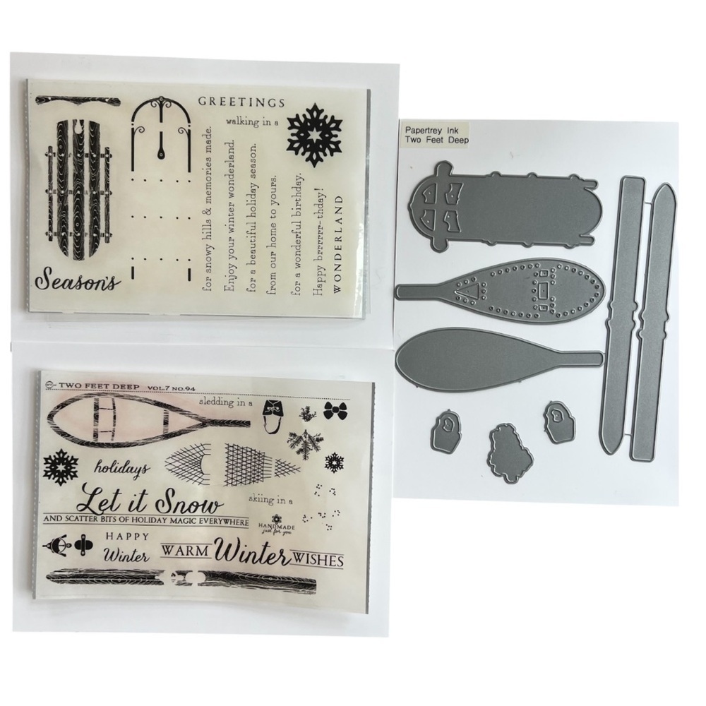 Papertrey Ink Two Feet Deep Stamp Die Collection Winter